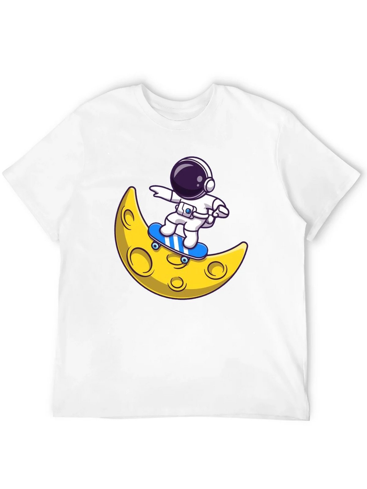 Astronaut Skateboard Moon Graphic T-Shirt product image 3