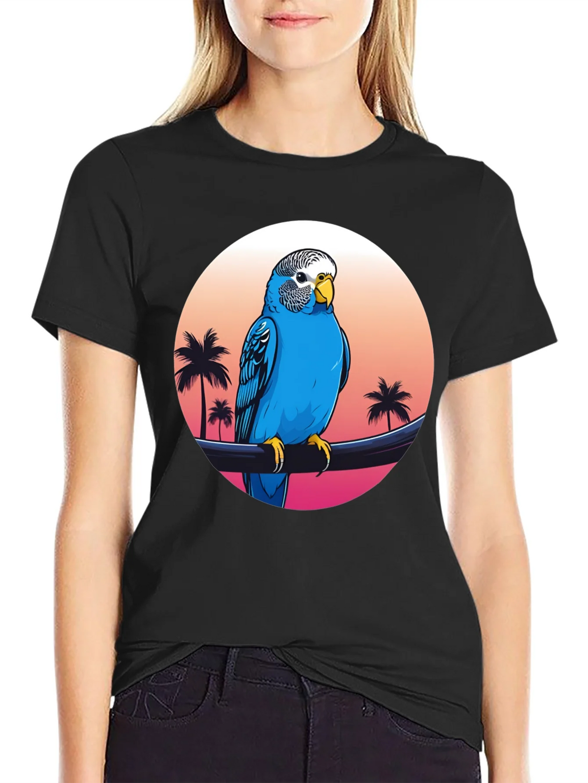 Parrot on Tropical Sunset T-Shirt product image 4