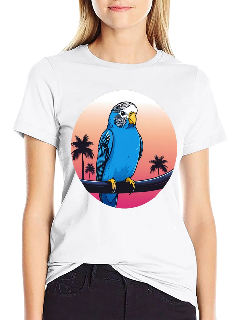Parrot on Tropical Sunset T-Shirt product image 8