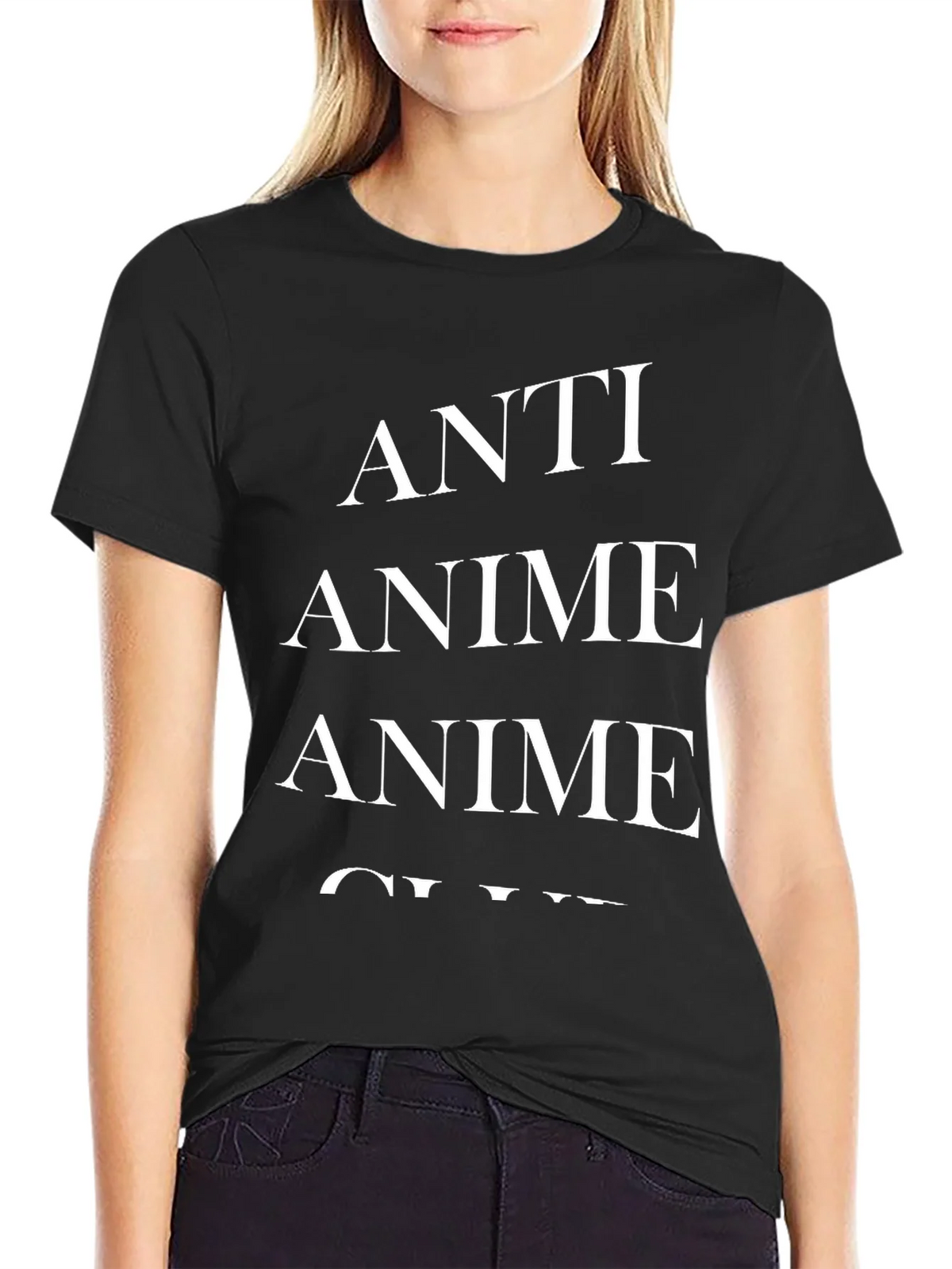 Anti Anime Club Black T-Shirt product image 2