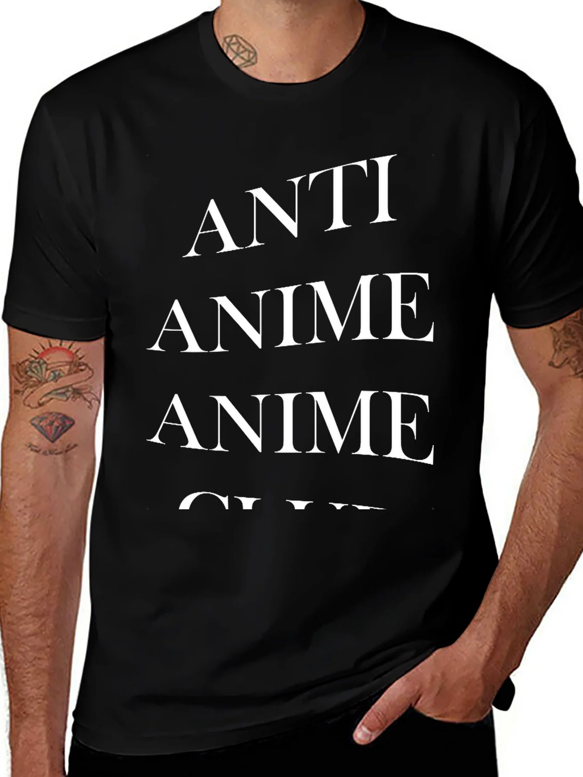 Anti Anime Club Black T-Shirt product image 1