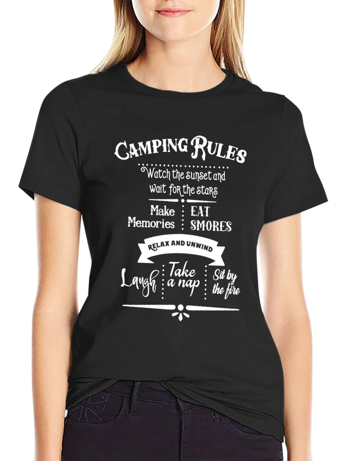 Camping Rules Graphic T-Shirt product image 5
