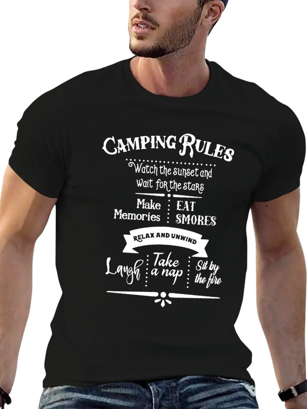 Camping Rules Graphic T-Shirt product image 9