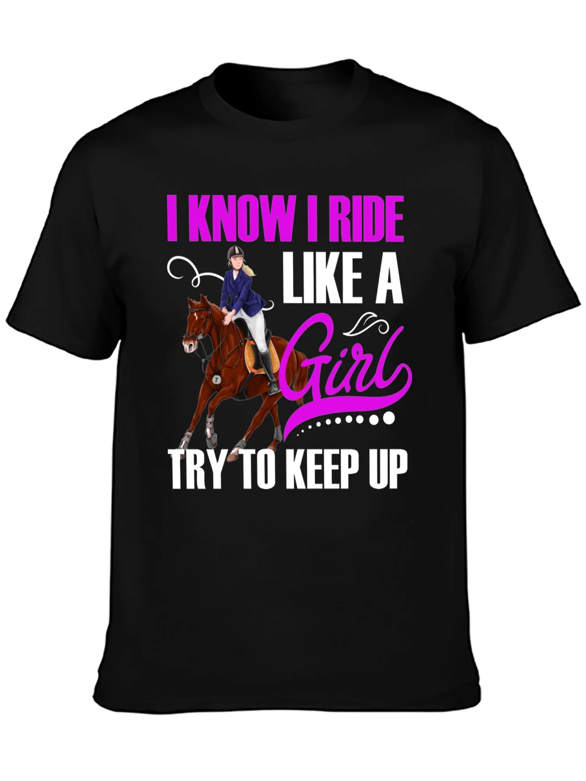 I Know I Ride Like A Girl T-Shirt product image 6