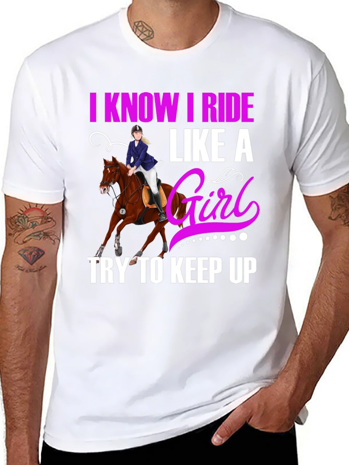 I Know I Ride Like A Girl T-Shirt product image 10