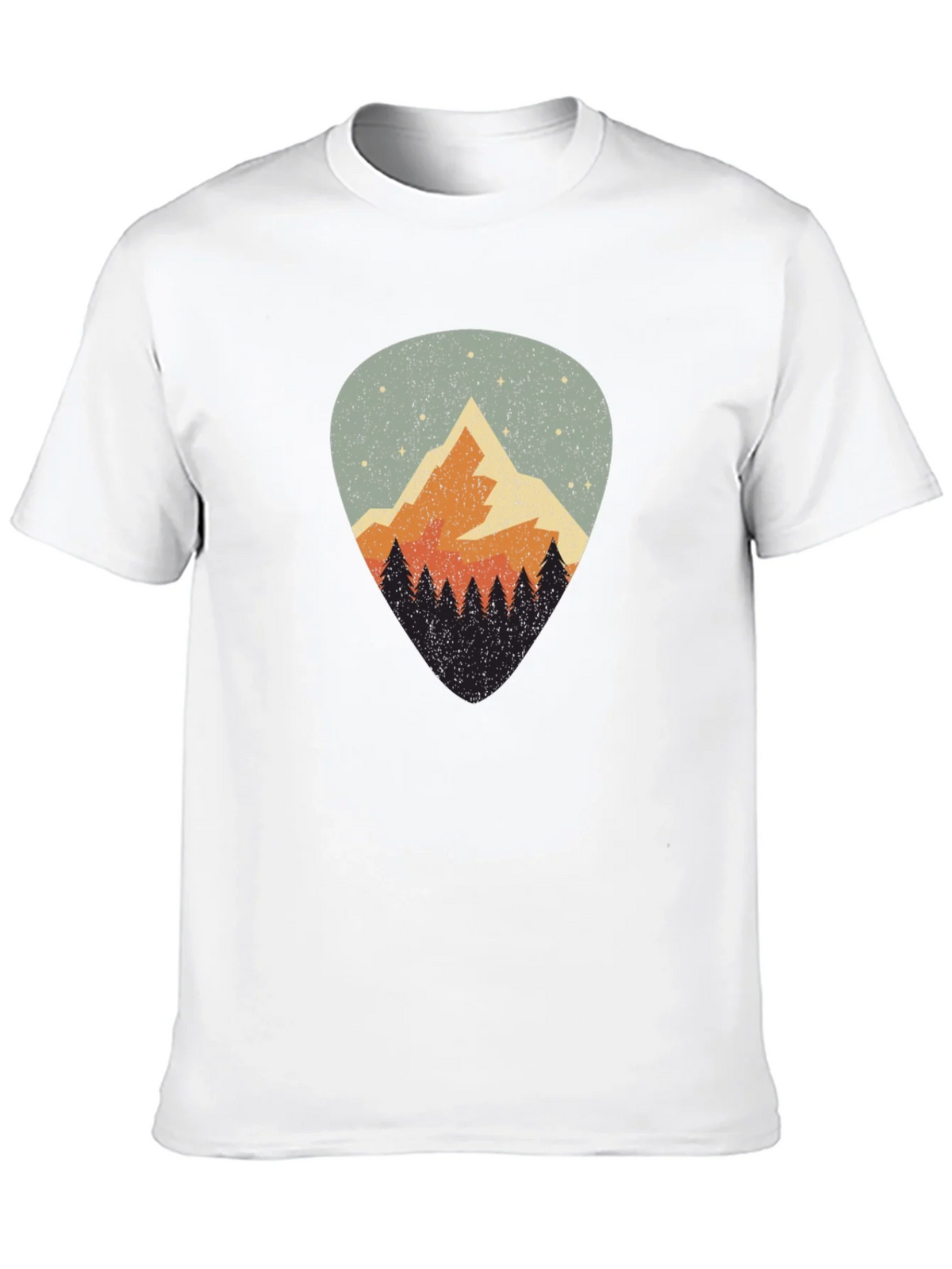 Mountain Guitar Pick Graphic T-Shirt product image 9