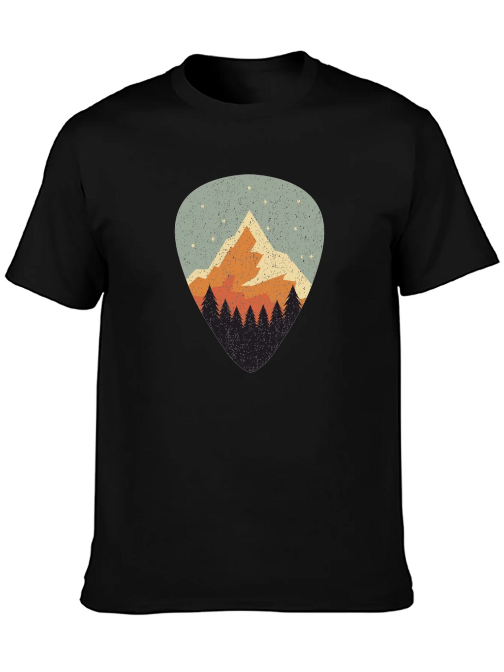 Mountain Guitar Pick Graphic T-Shirt product image 4