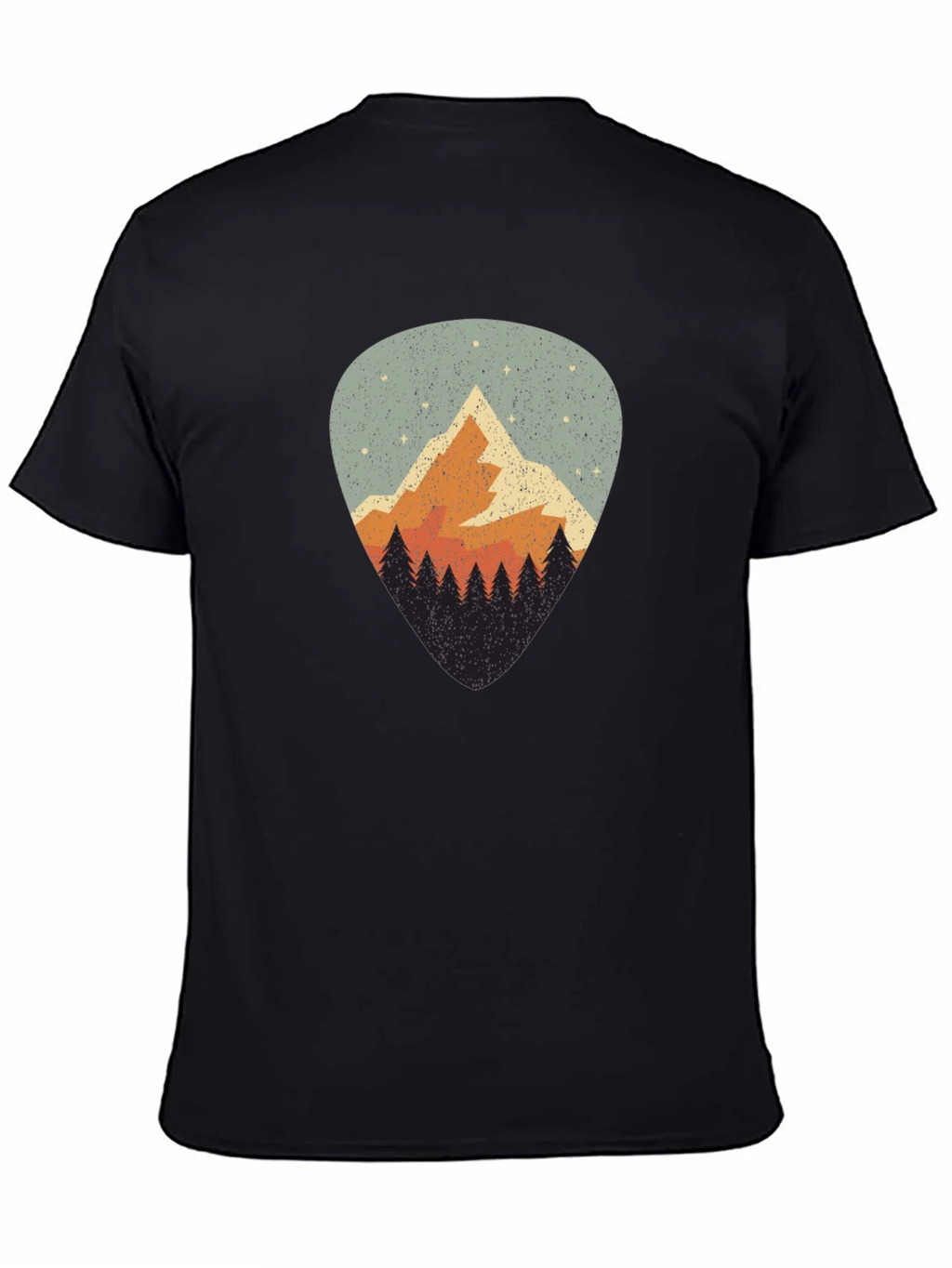 Mountain Guitar Pick Graphic T-Shirt product image 5