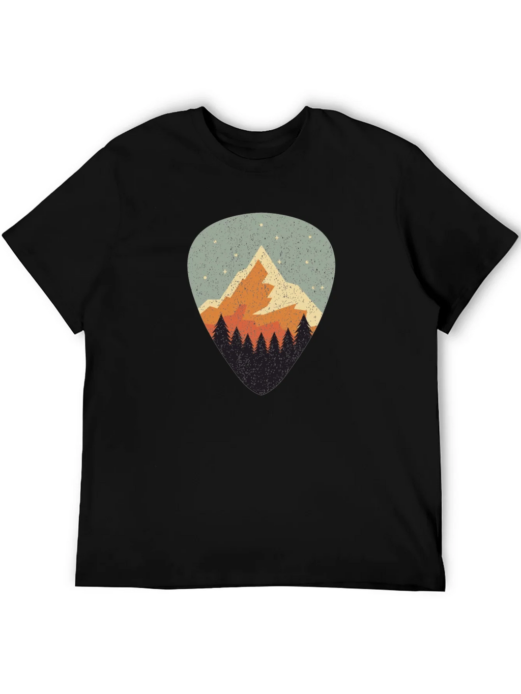 Mountain Guitar Pick Graphic T-Shirt product image 6