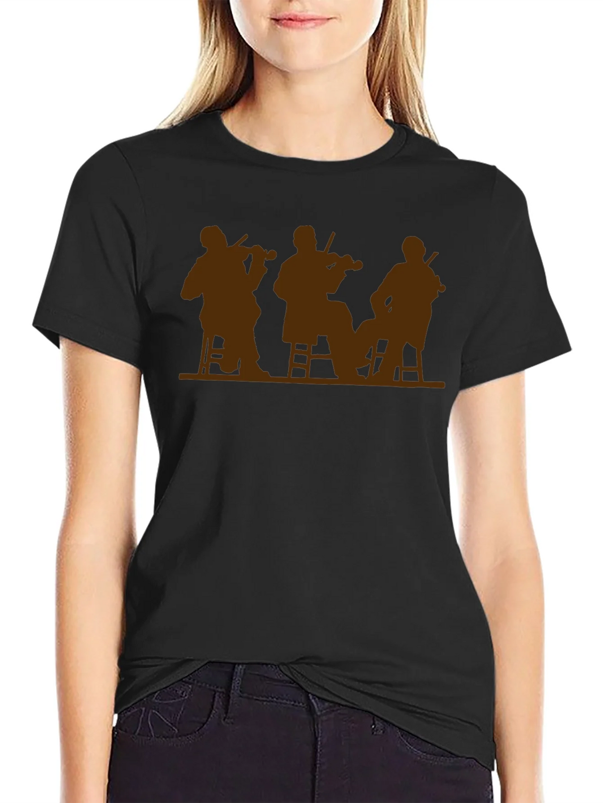Musician Silhouette T-Shirt - Classic Black Tee product image 5