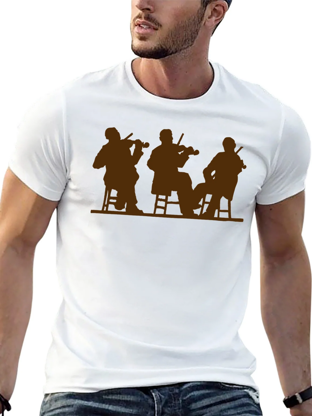 Musician Silhouette T-Shirt - Classic Black Tee product image 4