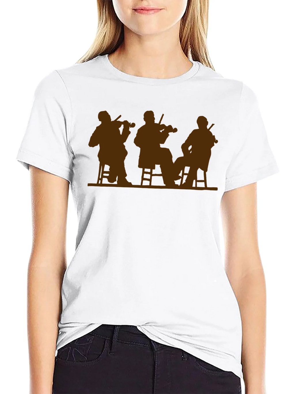 Musician Silhouette T-Shirt - Classic Black Tee product image 11