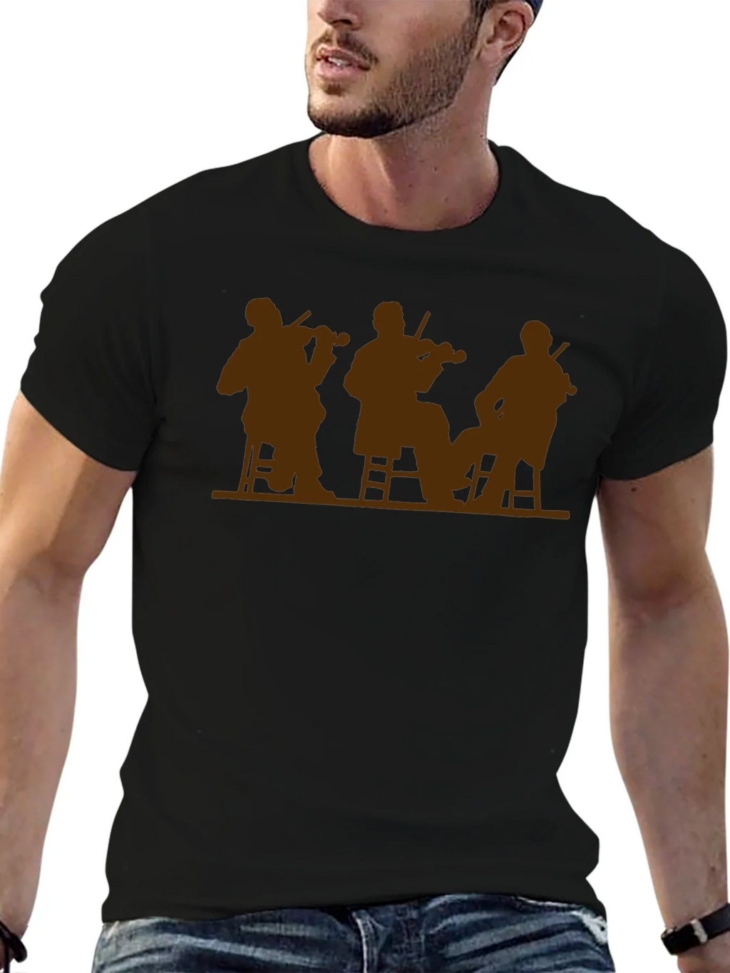 Musician Silhouette T-Shirt - Classic Black Tee product image 9