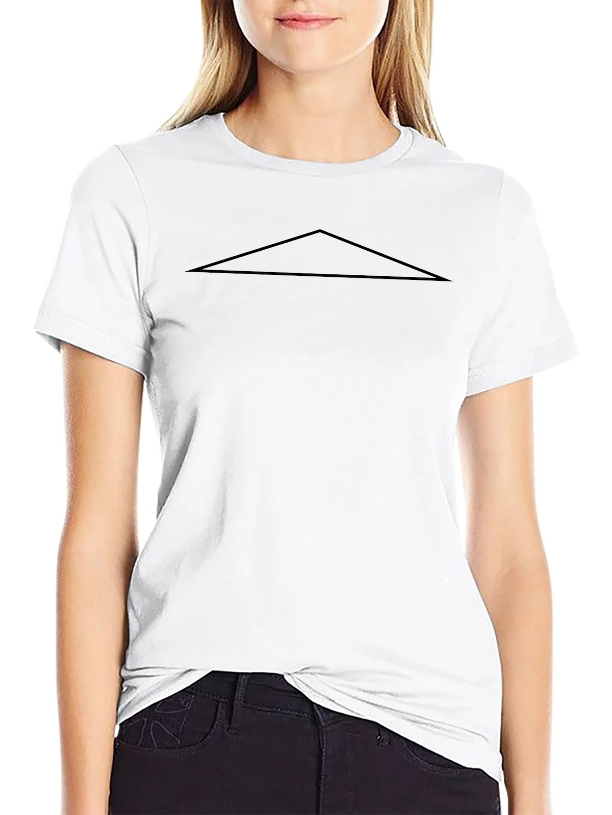 Minimalist Black T-Shirt with Triangle Design product image 11