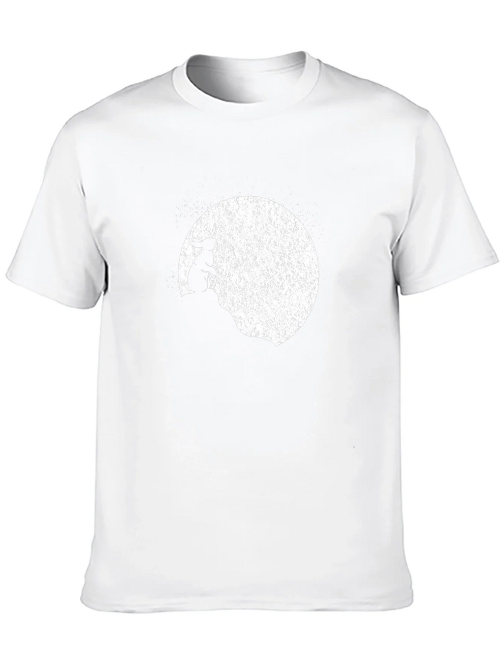 Rabbit Moon Mens Black Graphic T-Shirt product image 8