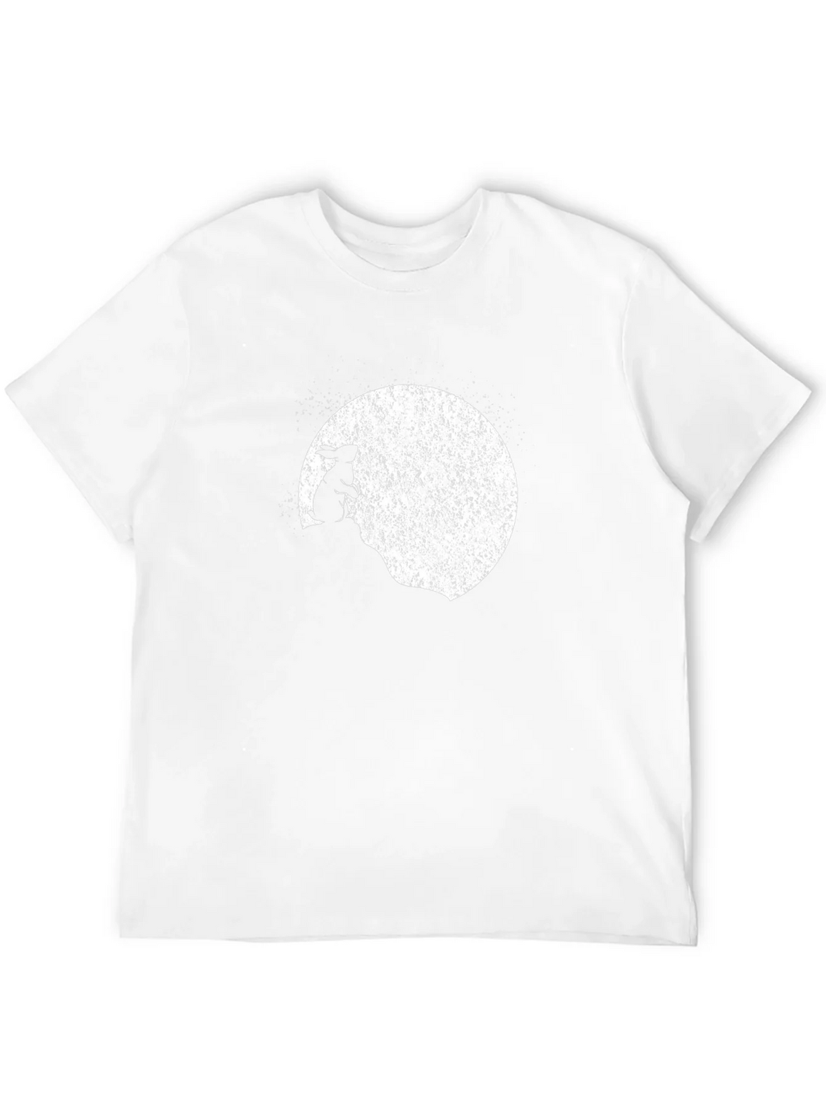 Rabbit Moon Mens Black Graphic T-Shirt product image 3