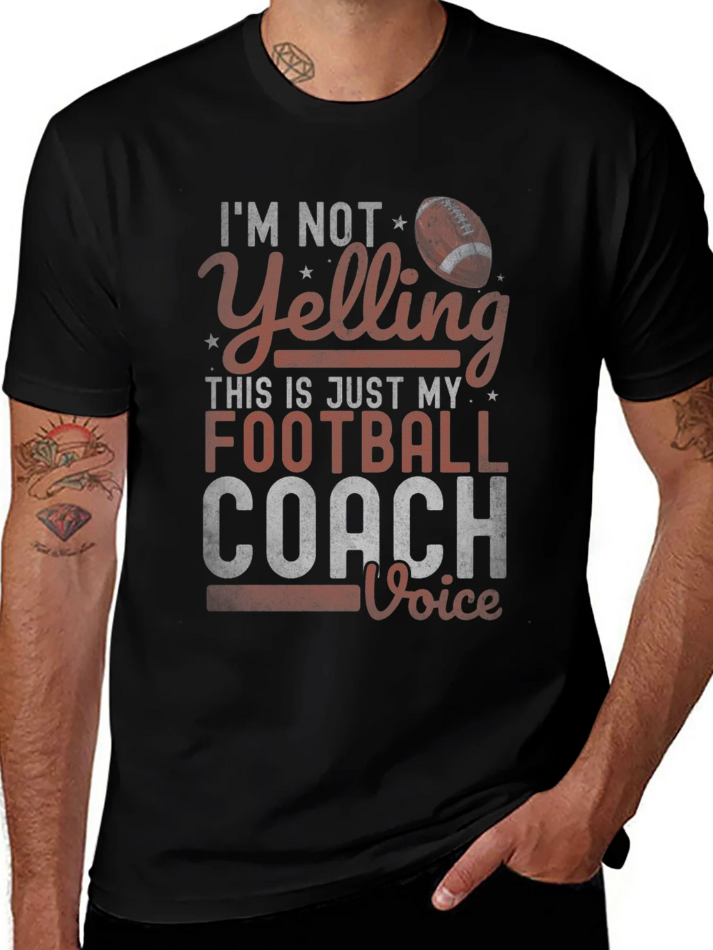 Football Coach Voice T-Shirt - Funny Sports Tee product image 1