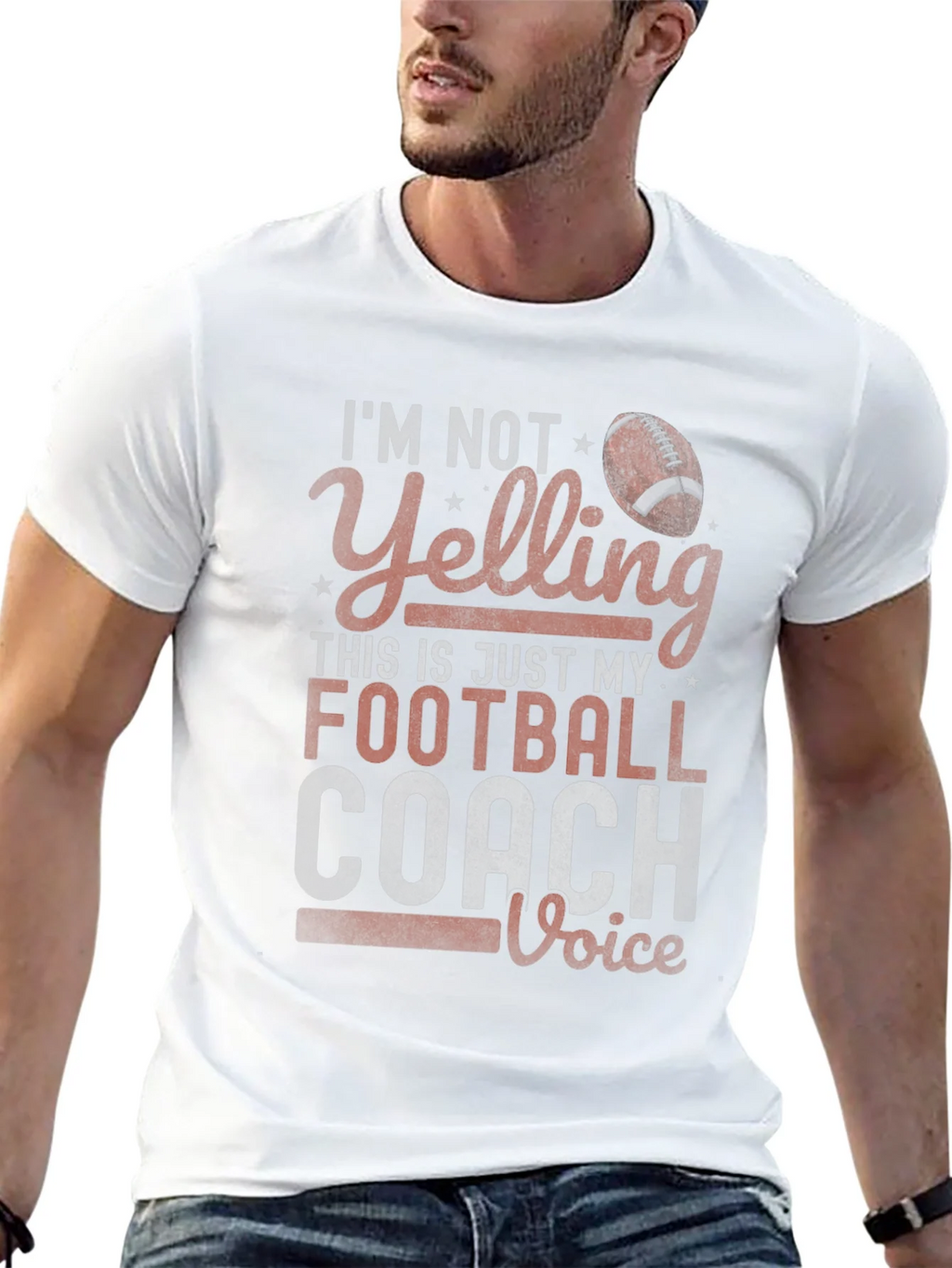 Football Coach Voice T-Shirt - Funny Sports Tee product image 4