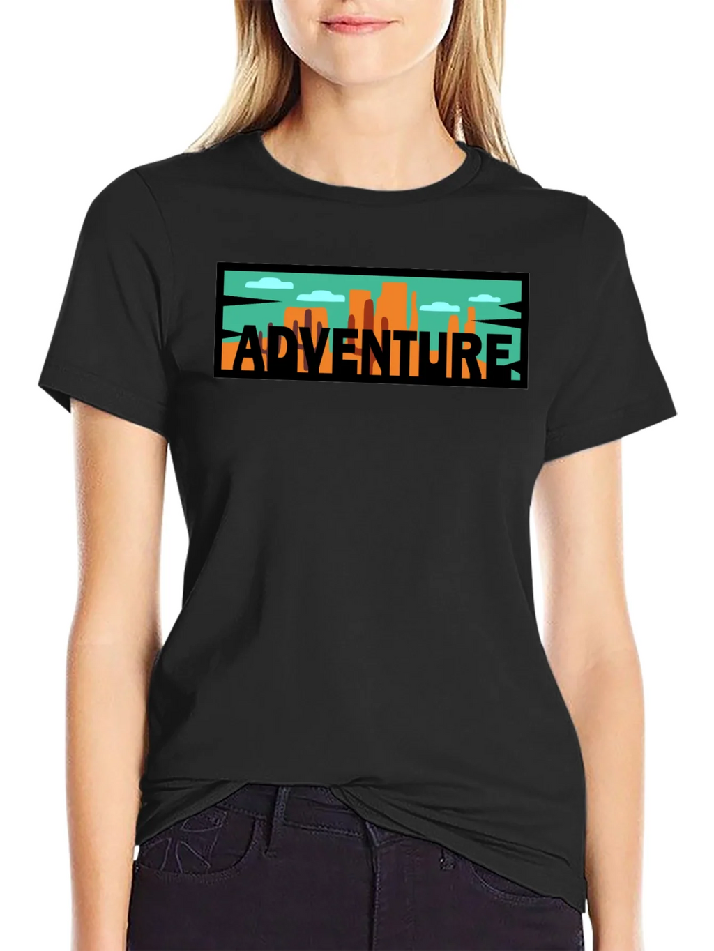 Adventure Graphic Tee - Black Cotton Blend product image 5
