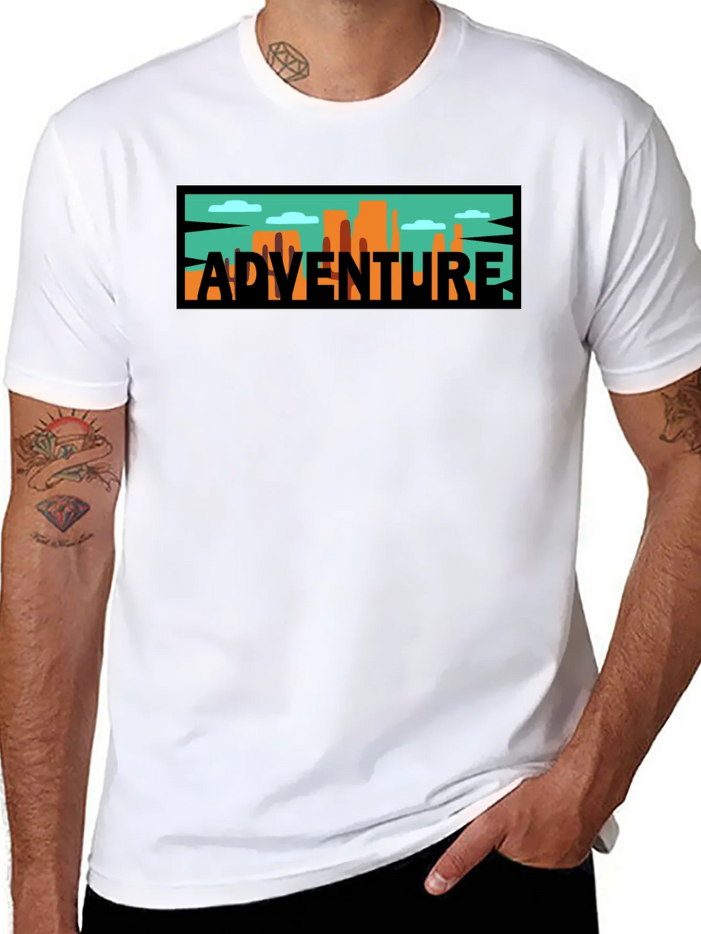 Adventure Graphic Tee - Black Cotton Blend product image 10