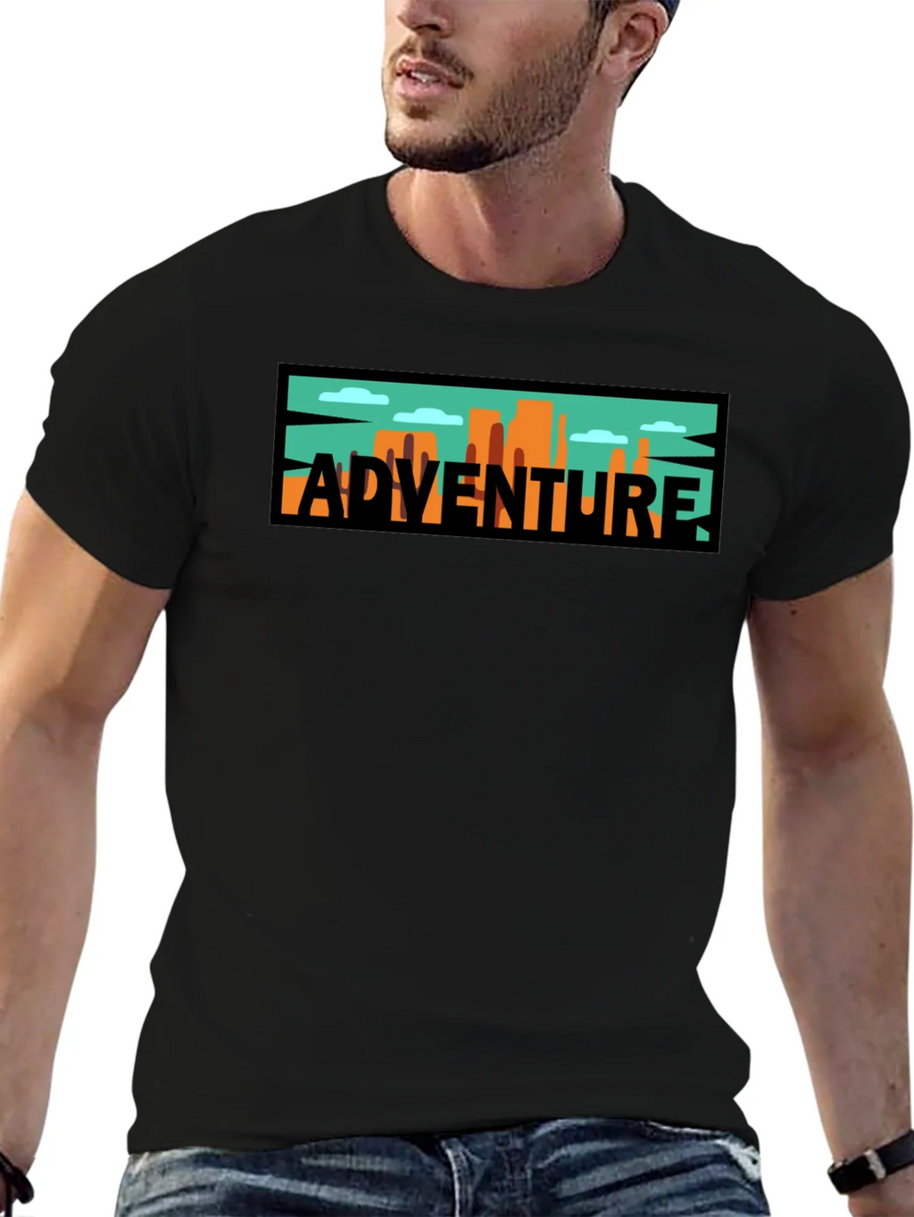 Adventure Graphic Tee - Black Cotton Blend product image 9