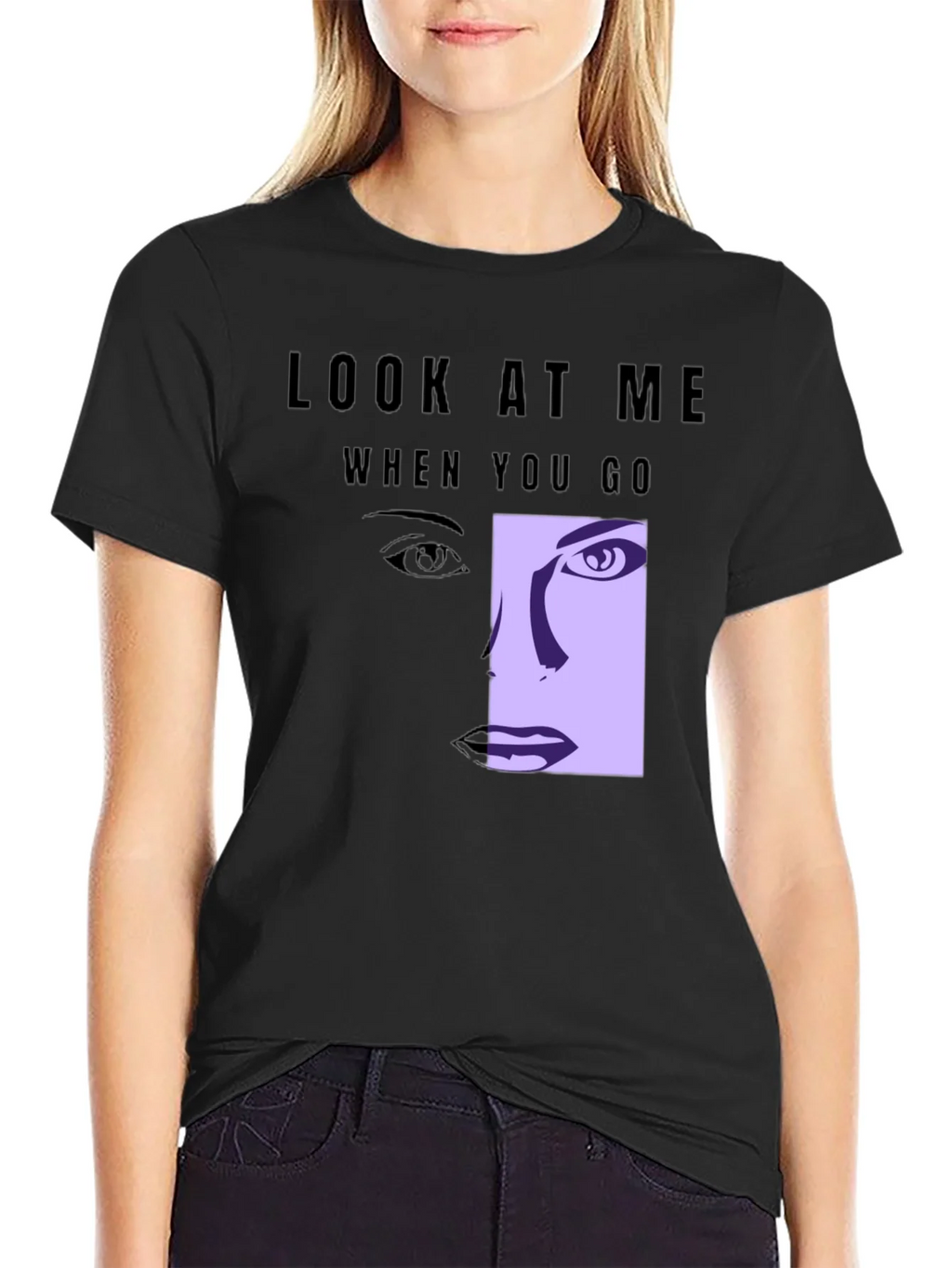 Look At Me Graphic Tee - Black T-Shirt product image 2