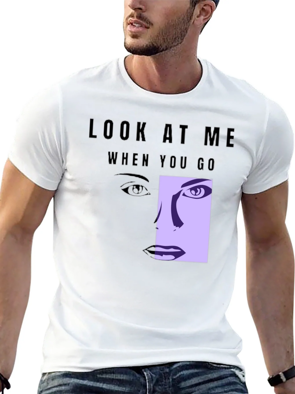 Look At Me Graphic Tee - Black T-Shirt product image 1