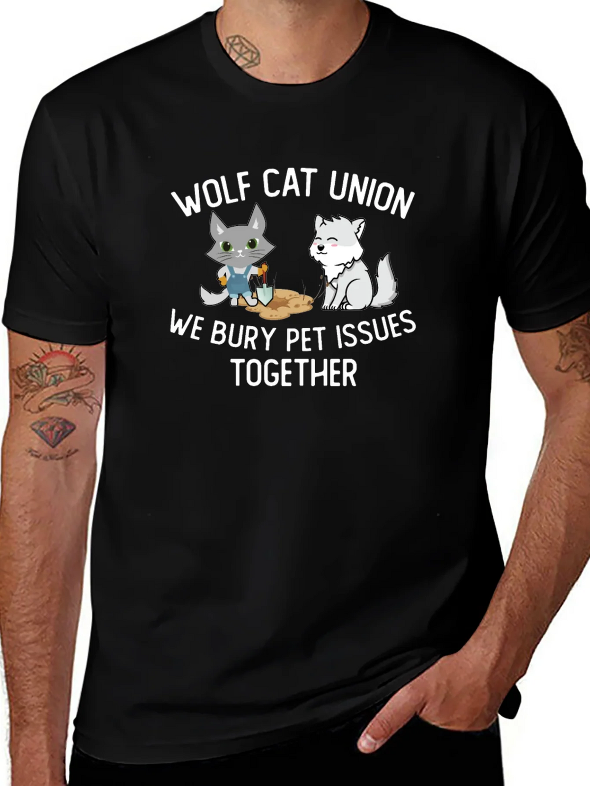 Wolf Cat Union Pet Issues T-Shirt product image 1
