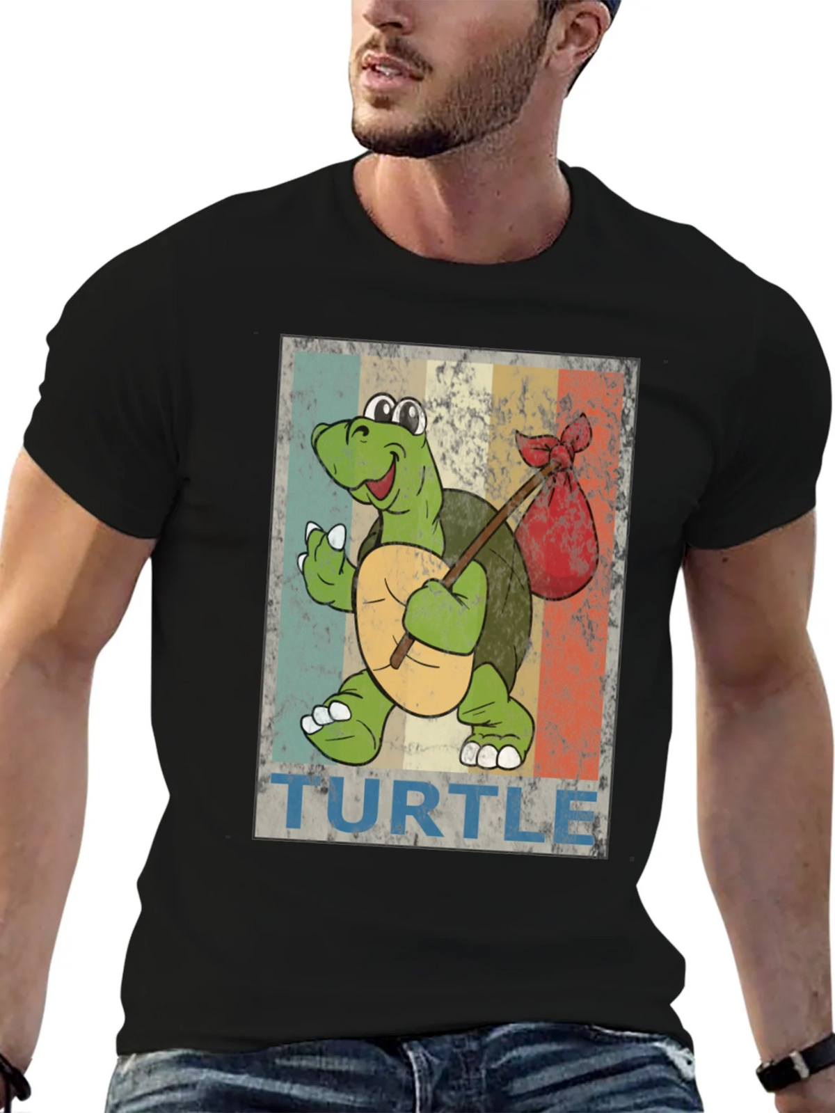 Retro Turtle Traveler Graphic T-Shirt product image 9