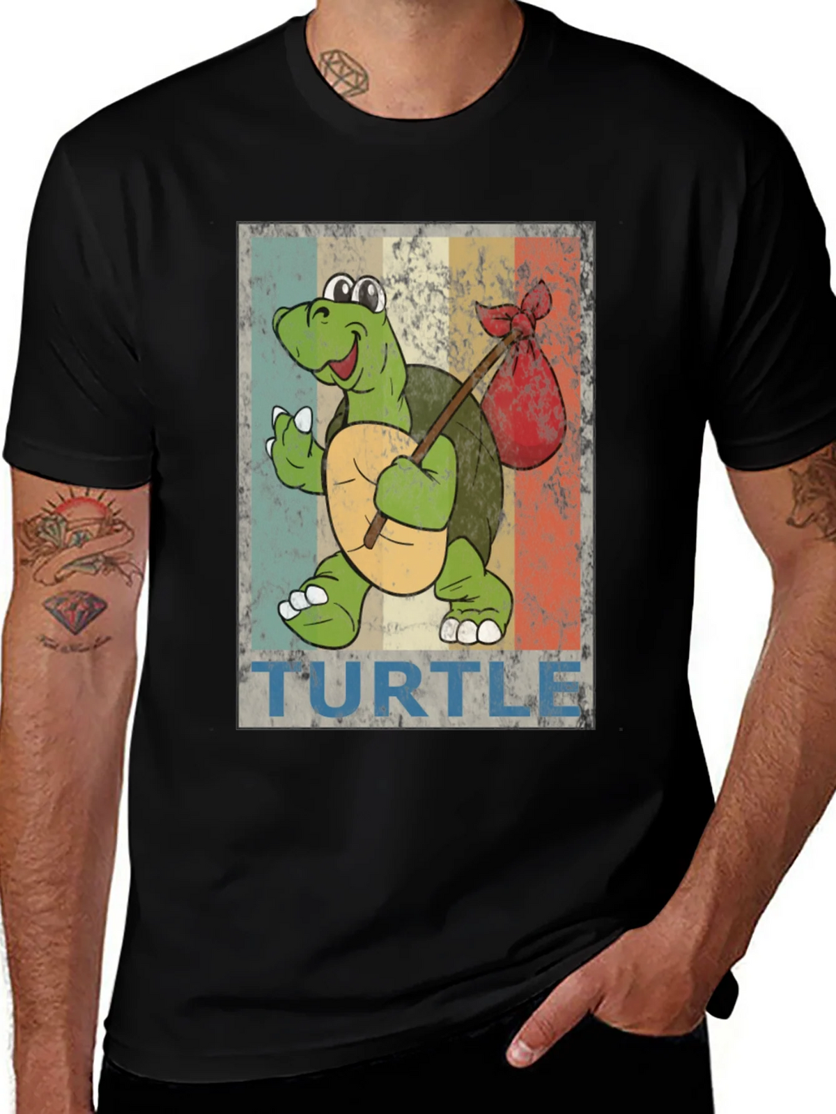 Retro Turtle Traveler Graphic T-Shirt product image 1
