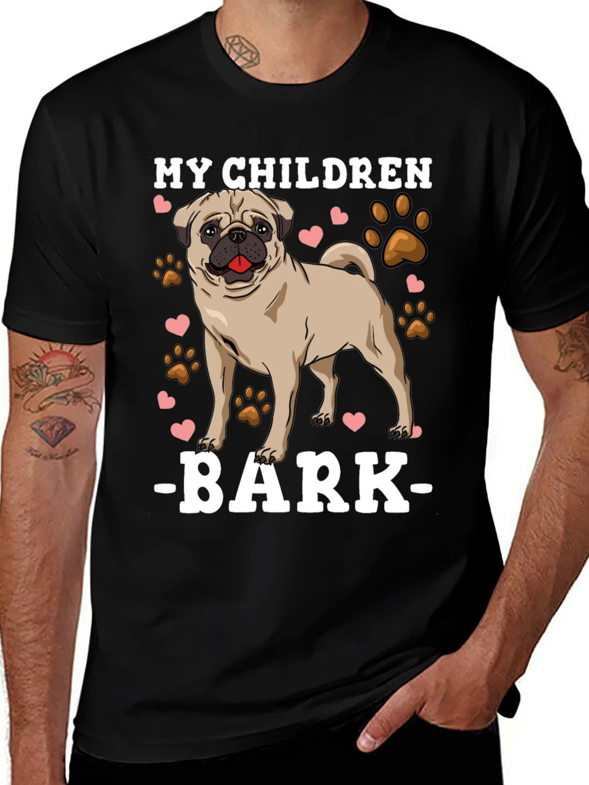 My Children Bark T-Shirt Pug Dog Lover Tee product image 1
