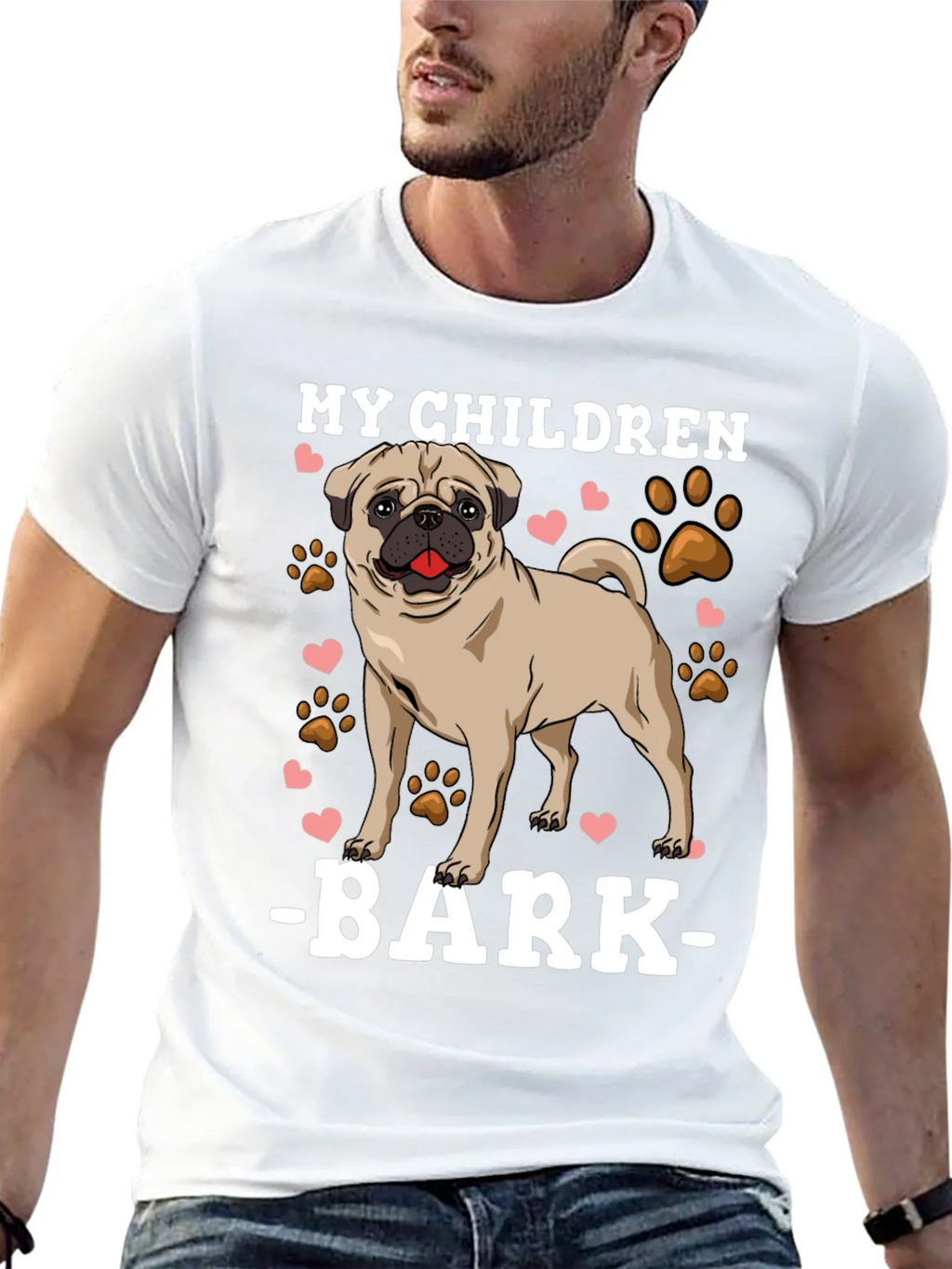 My Children Bark T-Shirt Pug Dog Lover Tee product image 4