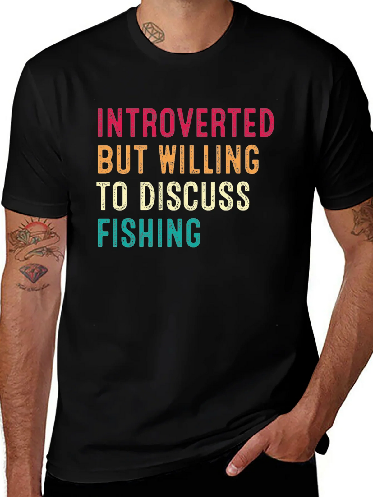 Introverted Fishing T-Shirt product image 1
