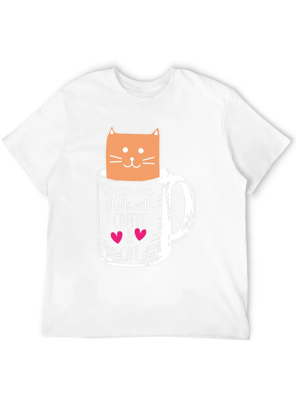 Coffee and Cat Graphic T-Shirt product image 3
