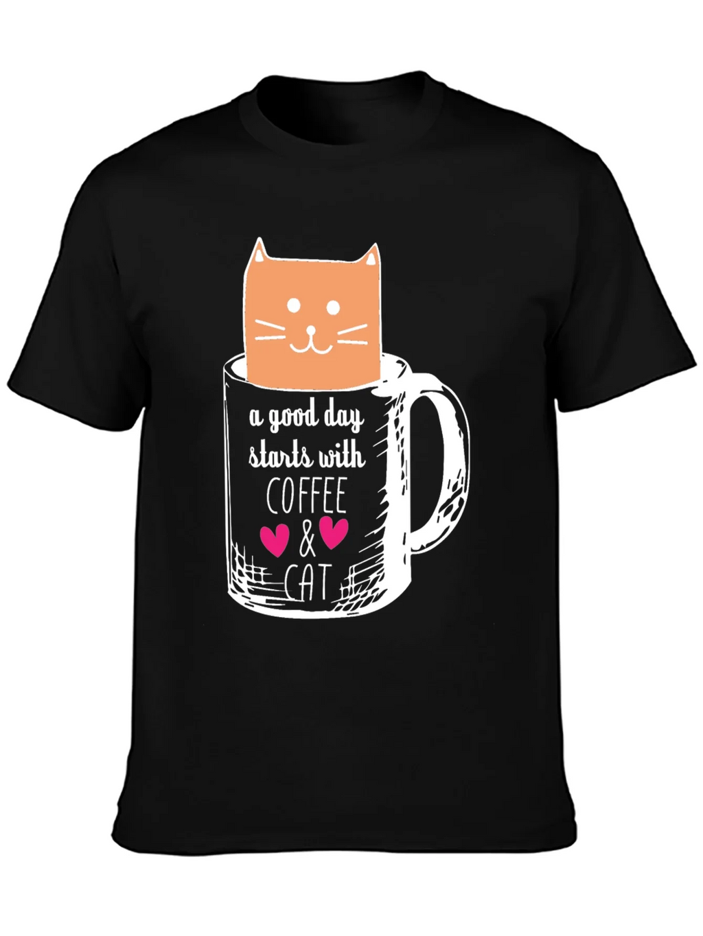 Coffee and Cat Graphic T-Shirt product image 6