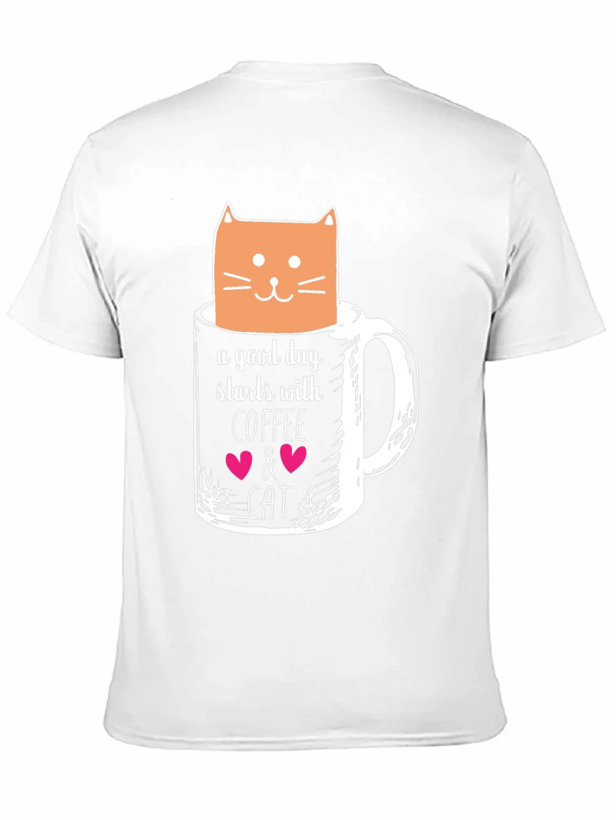 Coffee and Cat Graphic T-Shirt product image 2