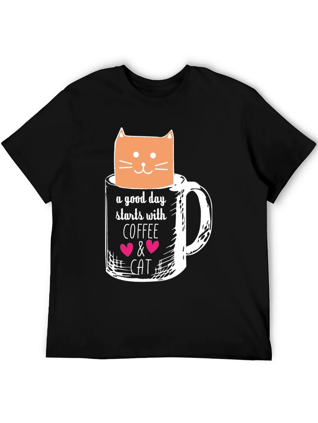 Coffee and Cat Graphic T-Shirt product image 8