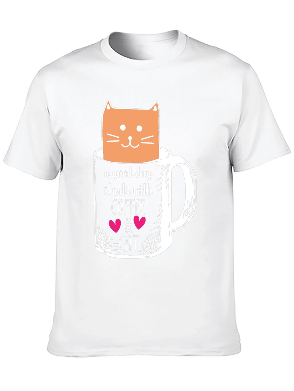 Coffee and Cat Graphic T-Shirt product image 12