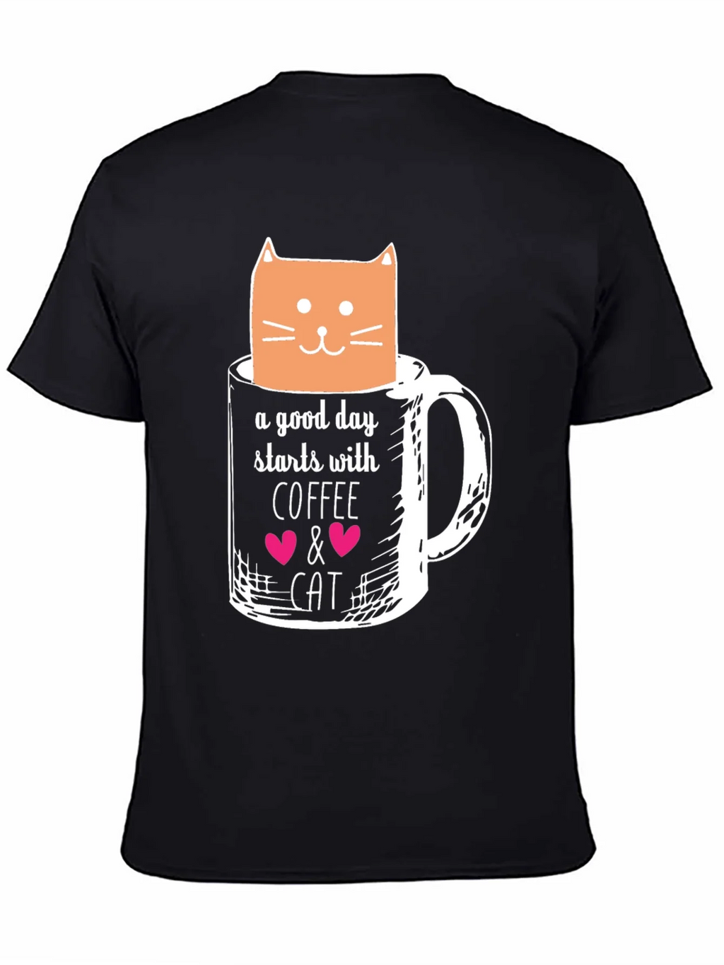 Coffee and Cat Graphic T-Shirt product image 7