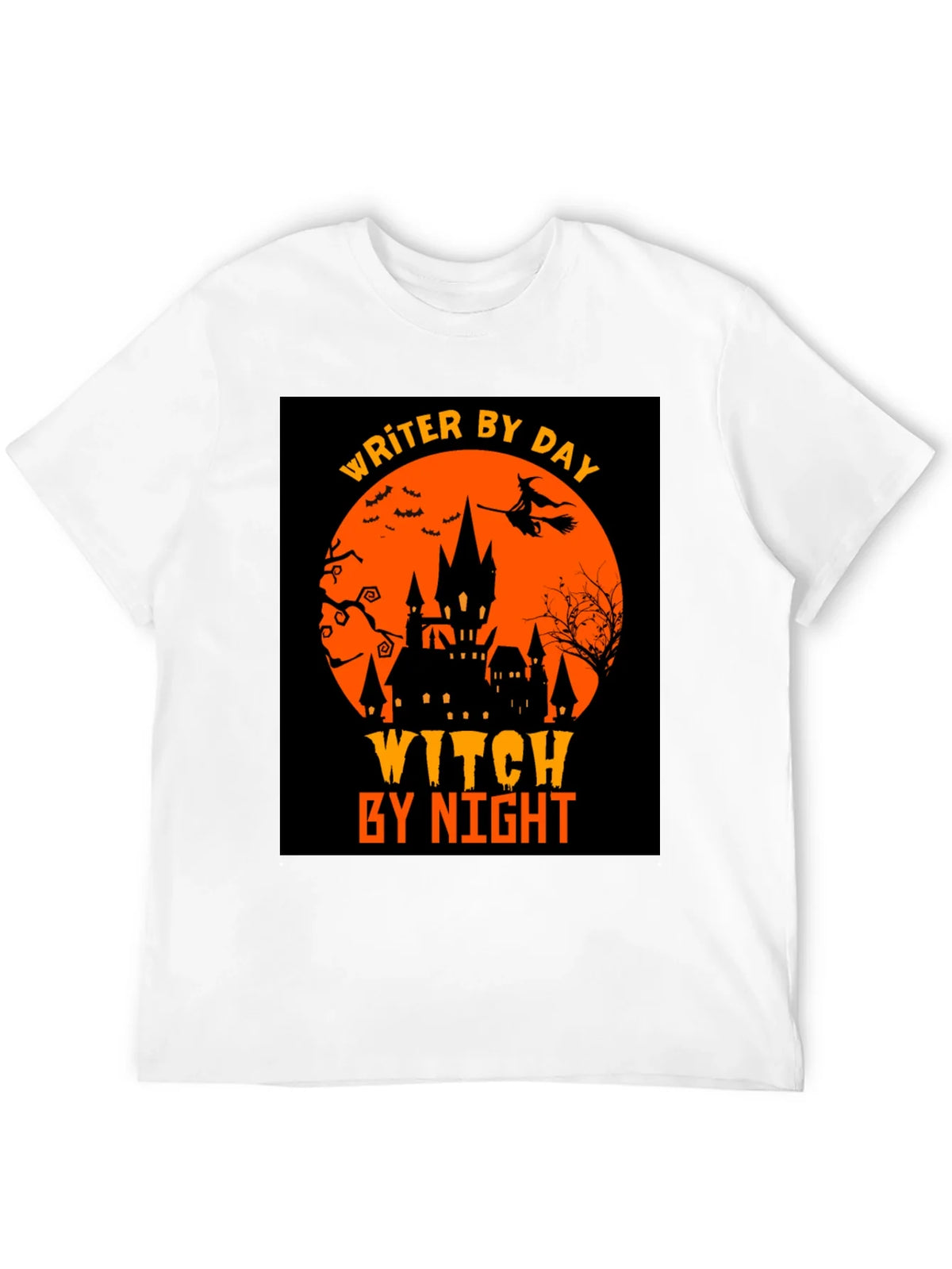 Writer By Day Witch By Night Halloween T-Shirt product image 3