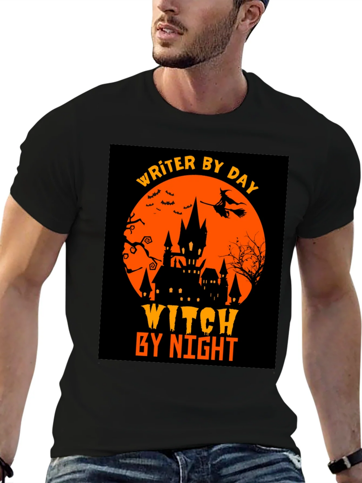 Writer By Day Witch By Night Halloween T-Shirt product image 9