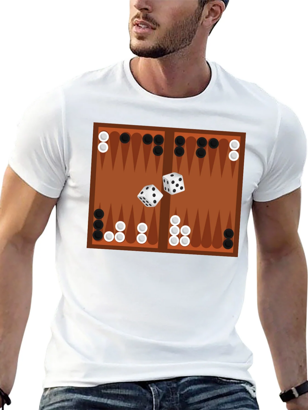 Backgammon Board Graphic Tee - Game Night Ready! product image 4