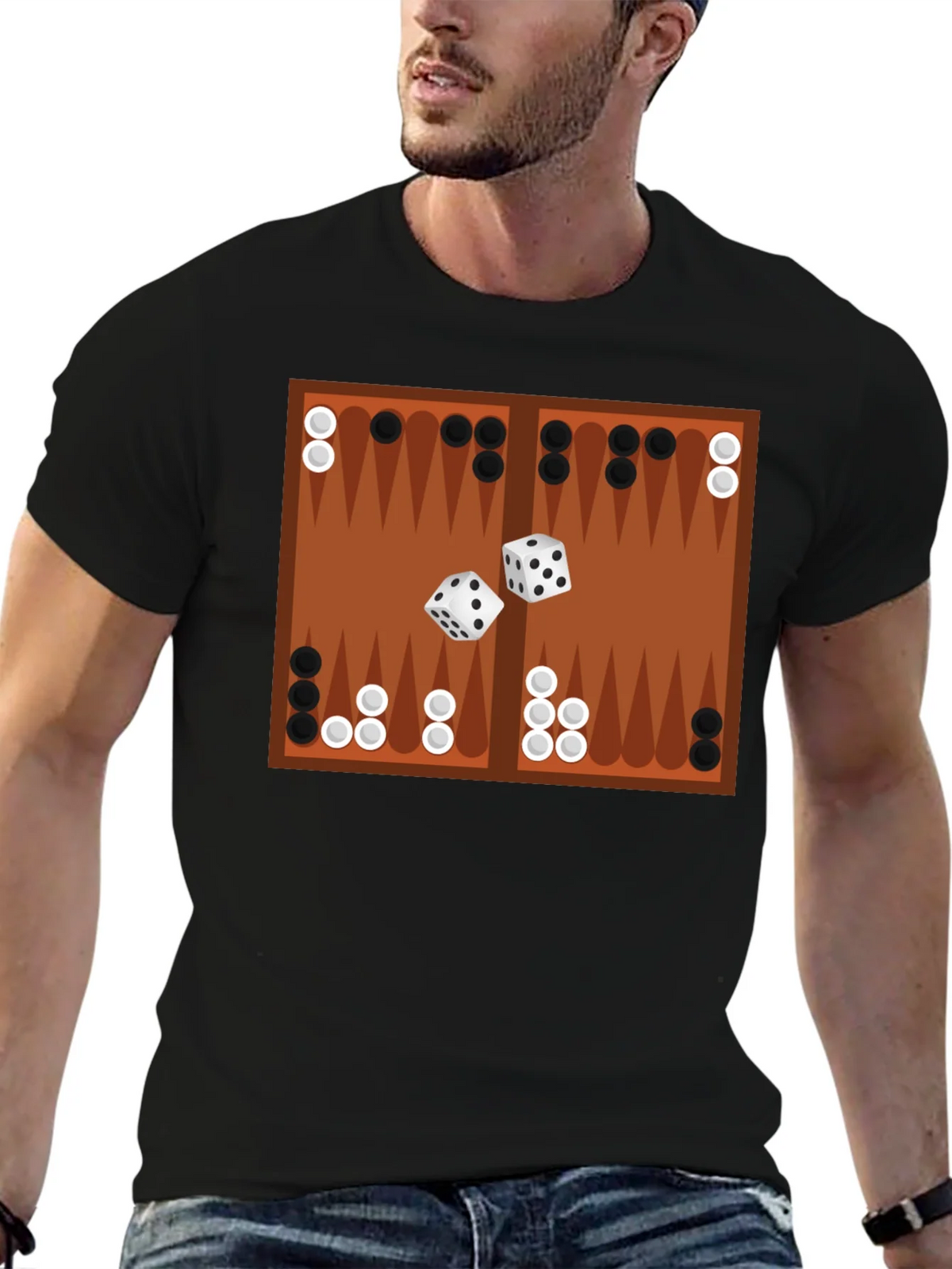 Backgammon Board Graphic Tee - Game Night Ready! product image 9
