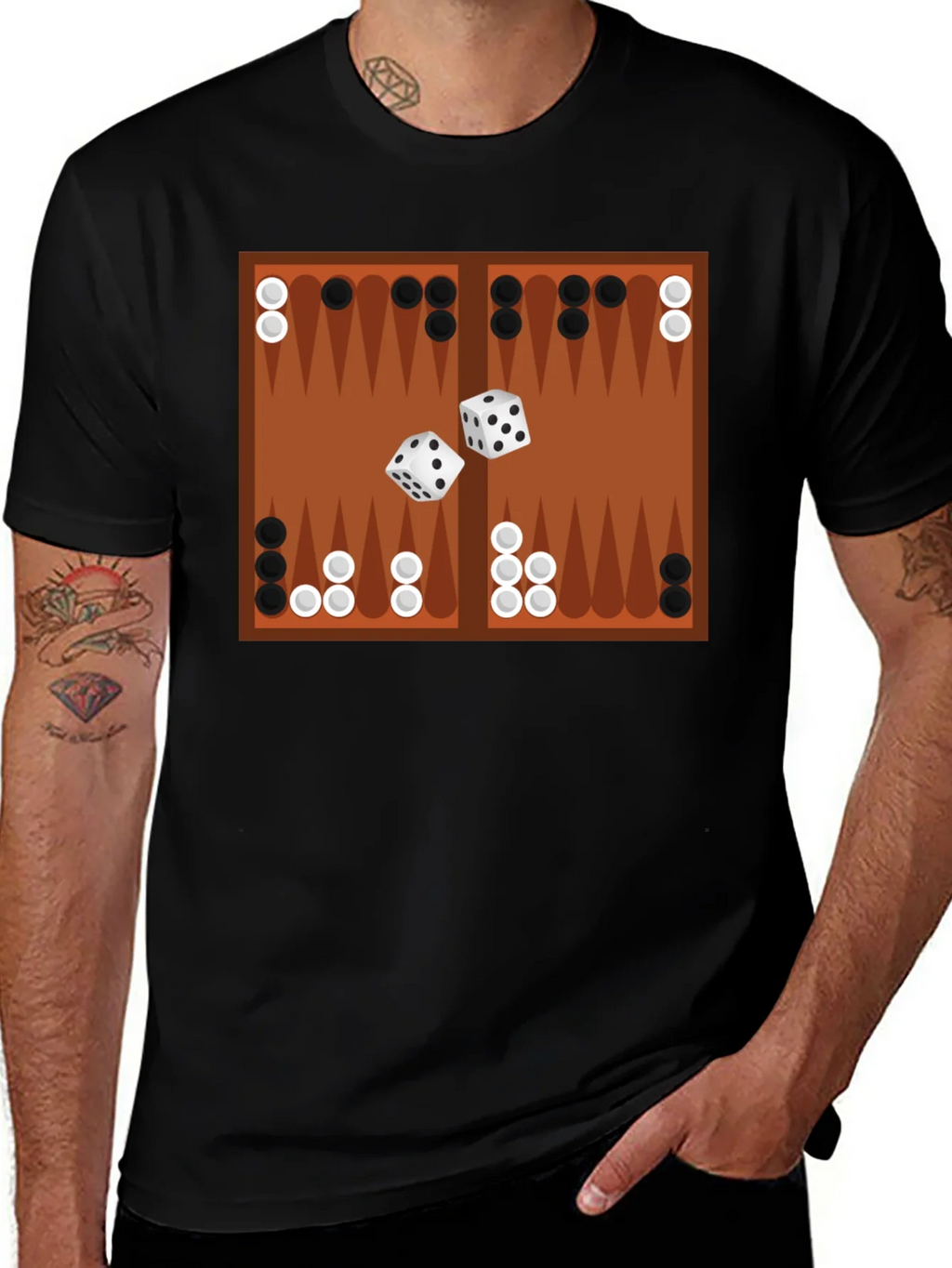 Backgammon Board Graphic Tee - Game Night Ready! product image 1