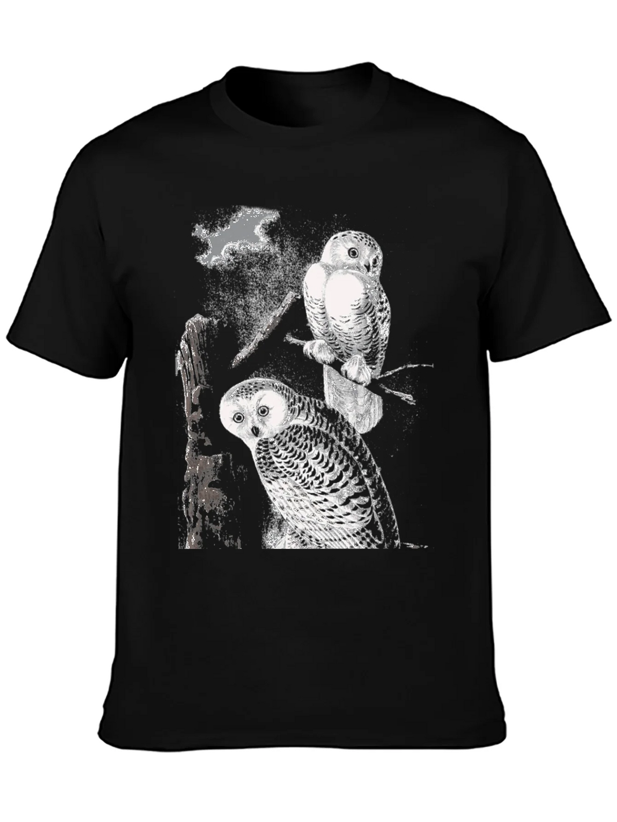 Two Owls Black T-Shirt | Nature Lovers product image 6