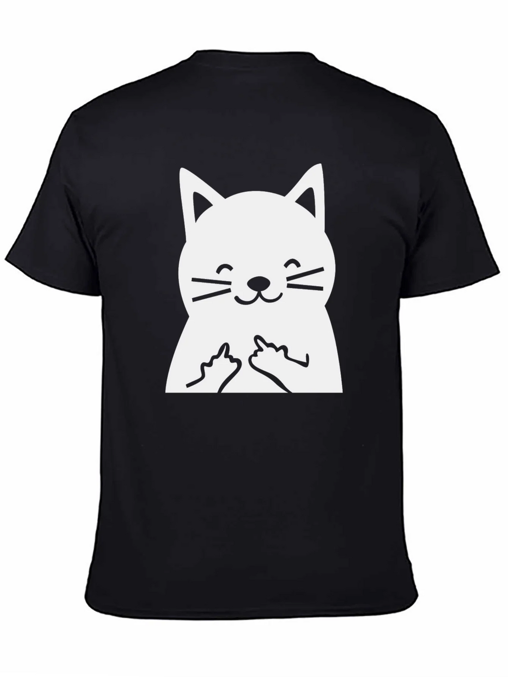 Funny Cat Middle Finger Graphic T-Shirt product image 7