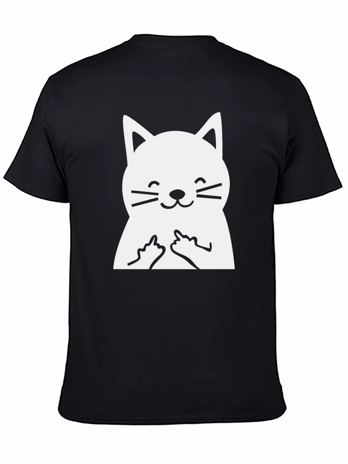 Funny Cat Middle Finger Graphic T-Shirt product image 7
