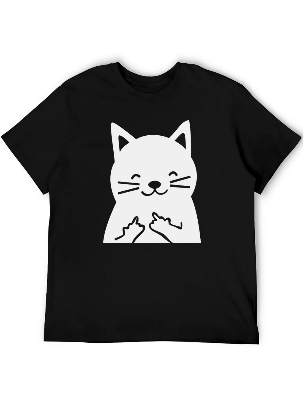 Funny Cat Middle Finger Graphic T-Shirt product image 8