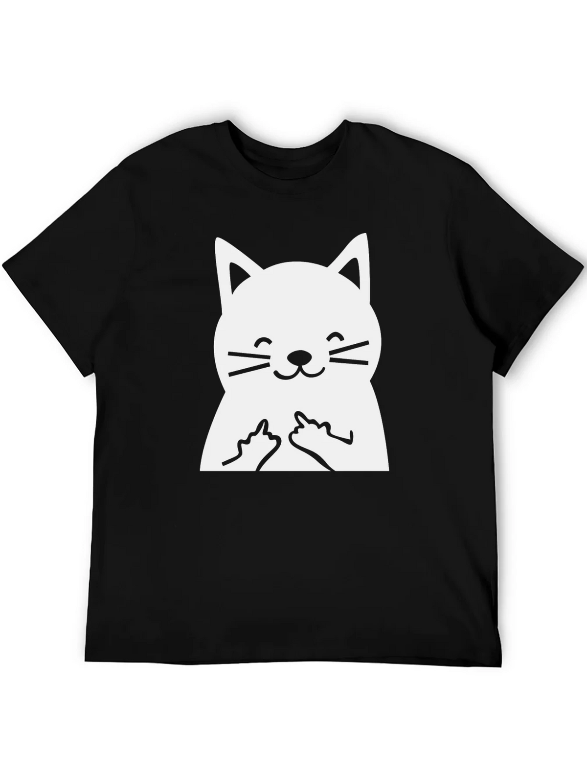 Funny Cat Middle Finger Graphic T-Shirt product image 8