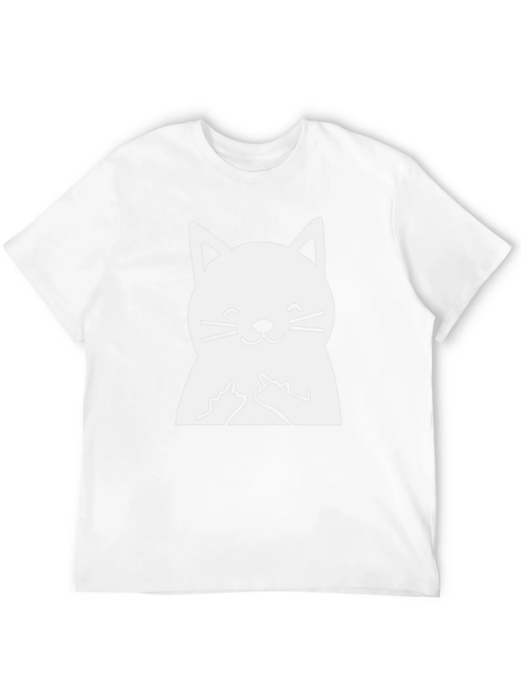 Funny Cat Middle Finger Graphic T-Shirt product image 3
